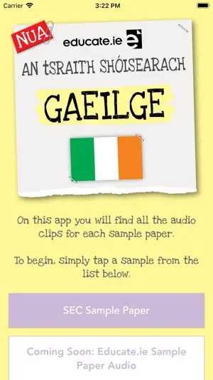 Educate.ie Gaeilge Exam Audio screenshot 1