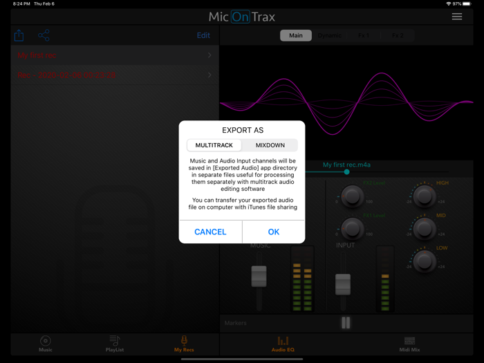 micOnTrax Midi Audio Player