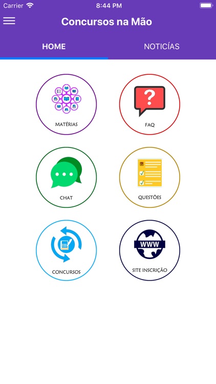 Concursos na Mão Assuntos