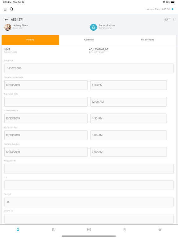 LABWORKS Collection App iPad screenshot 5 - Business app
