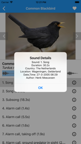 BirdSounds Europe screenshot