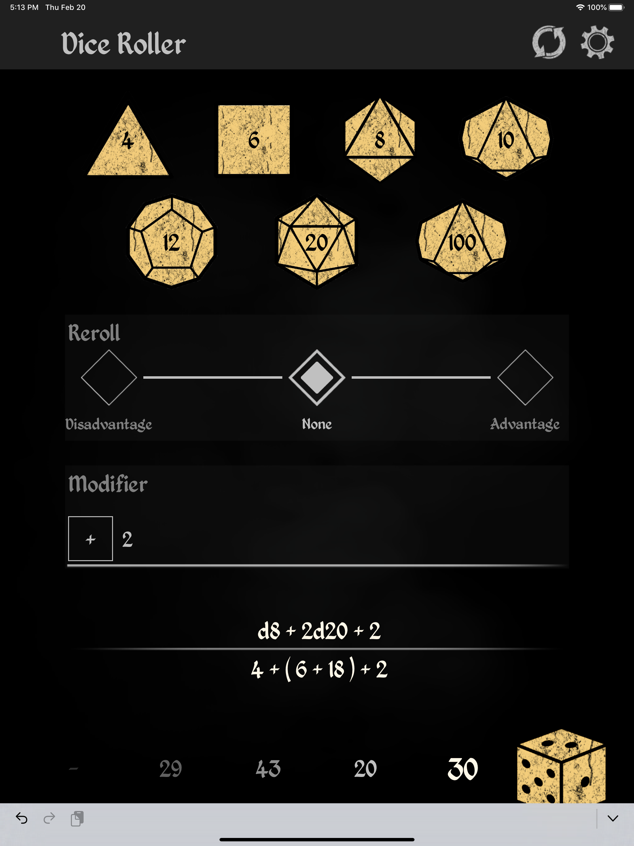 Dice Roller by Daydream