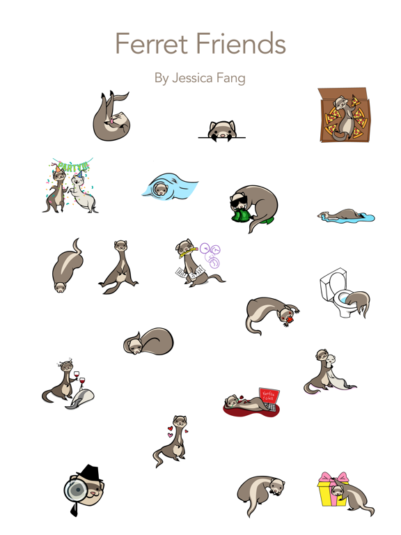 Screenshot #4 pour Ferret Friends Stickers