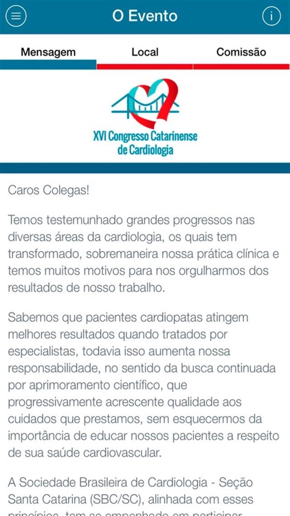 XVI Congresso da SBC-SC