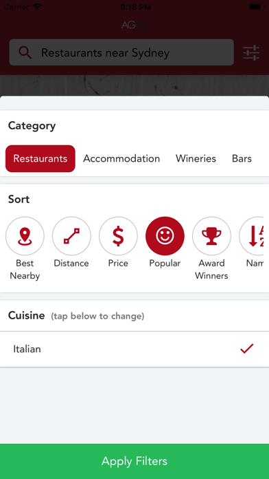 Screenshot #3 pour Australian Good Food Guide