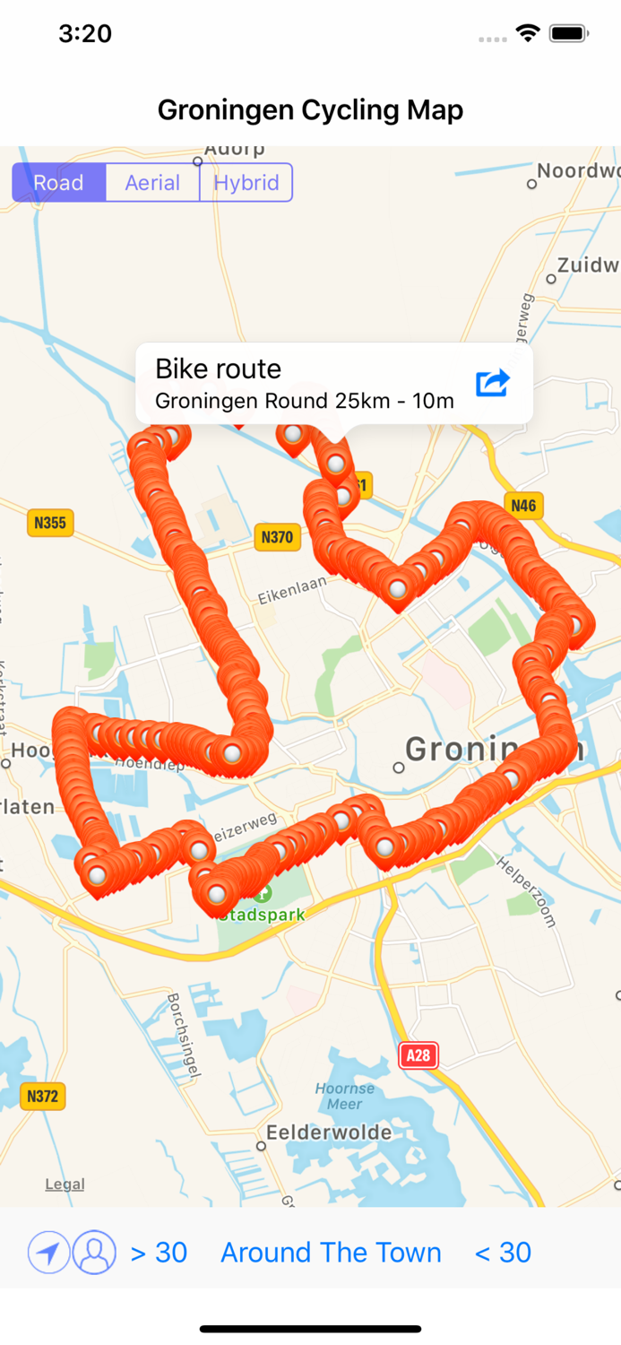 Groningen Cycling Map