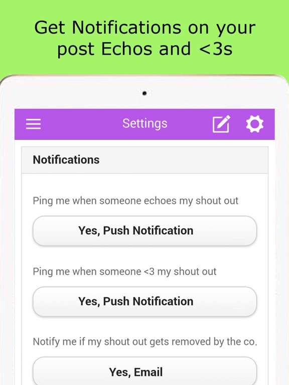 Shout Out Universe iPad screenshot 4 - Social Networking app