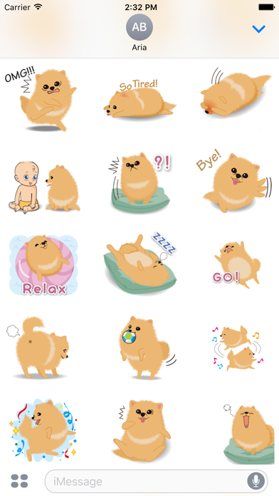 Screenshot #2 pour Pomeranian Dog Pom Pom Sticker