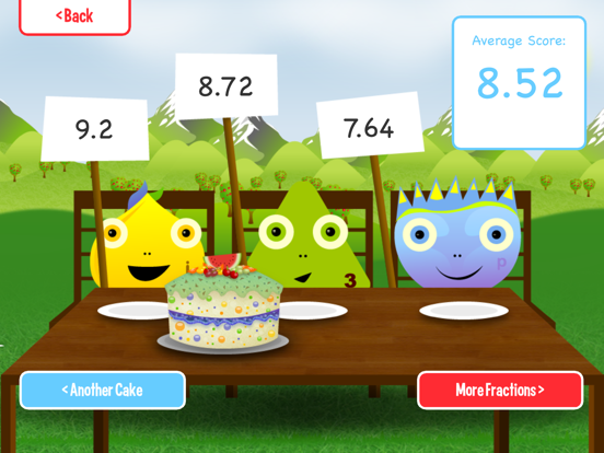 Squeebles Fractions iPad screenshot