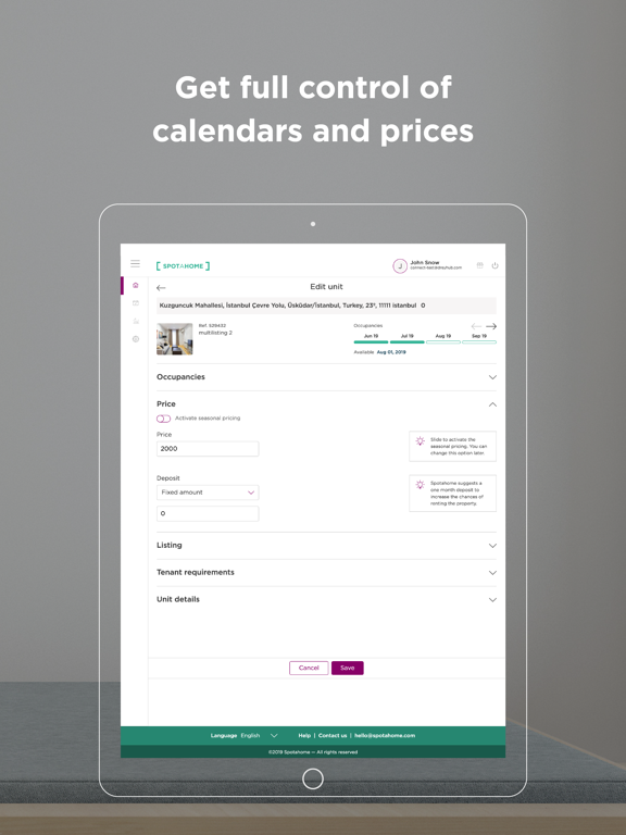 Spotahome for Landlords - Rent iPad screenshot