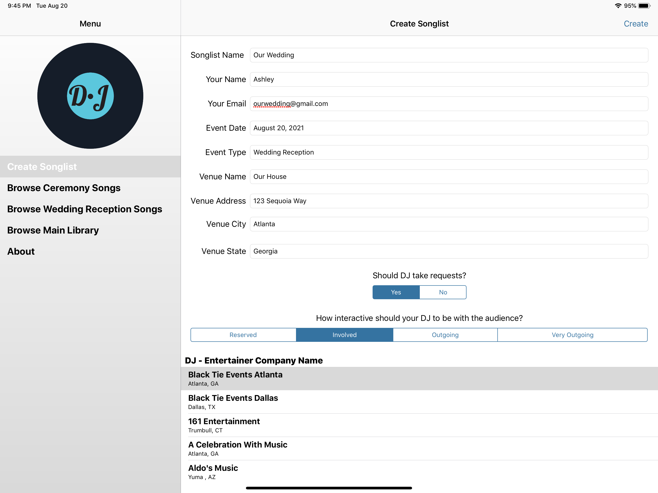 DJ Songlist
