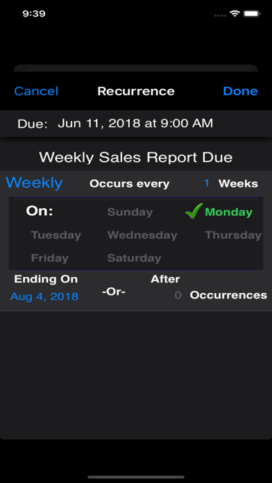 Slick Reminders Screenshot
