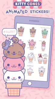 kitty cones animated stickers iphone screenshot 1