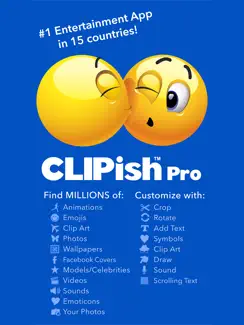 CLIPish Pro - Animations Emoji iPad image 1