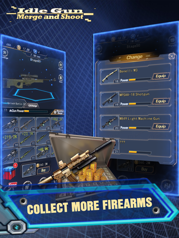 Idle Gun-Merge and Shoot iPad screenshot