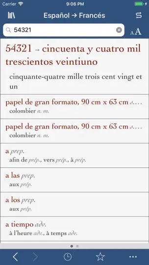 Captura de pantalla de Ultralingua Francés-español en iPhone 3