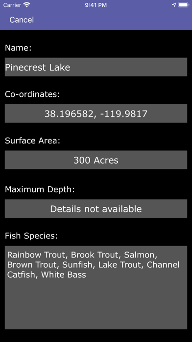 Screenshot #3 pour USA Fishing Lakes - The Top