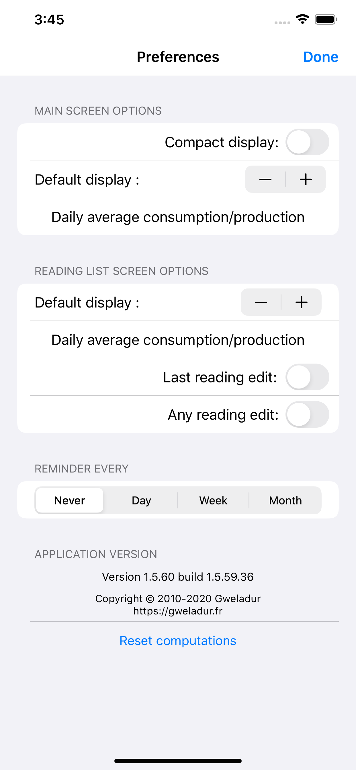 iConsometre screenshot 2
