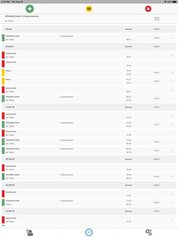 W4 - Tracker iPad screenshot 2 - Productivity app