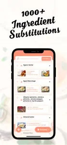 Substitutions | Diet & Allergy screenshot #1 for iPhone