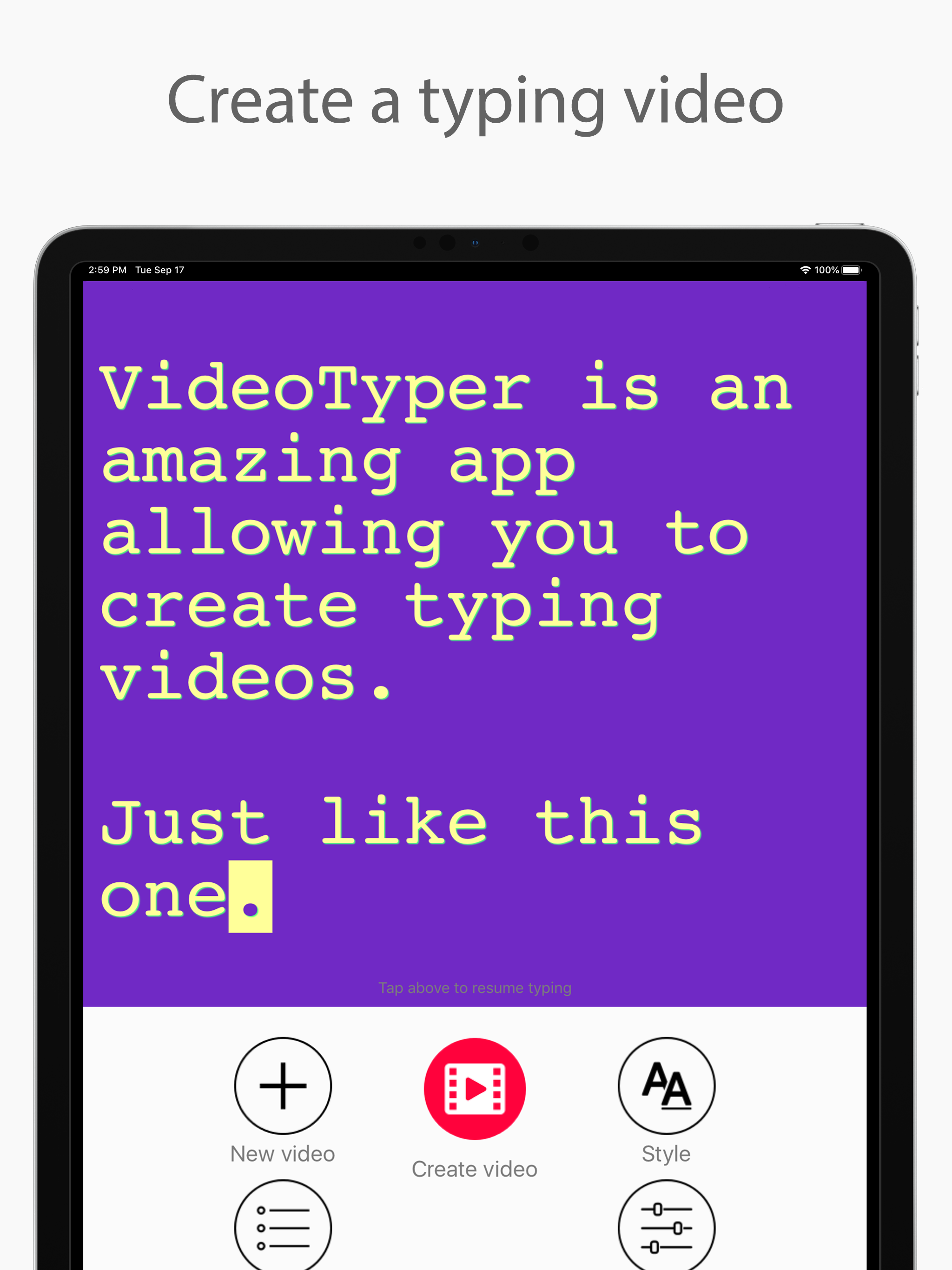 VideoTyper - Typing video