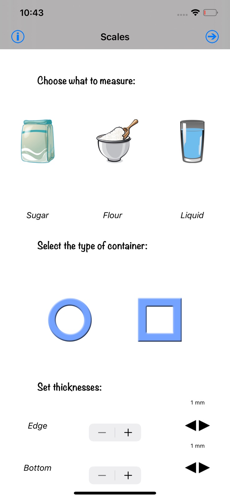 Kitchen Scales iphone screenshot 1