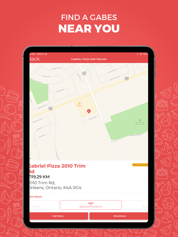 Gabriel Pizza iPad screenshot 5 - Food & Drink app