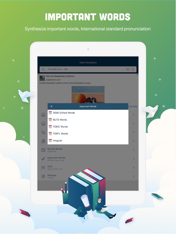 Từ Điển Anh Việt - VDict iPad screenshot 2 - Education app