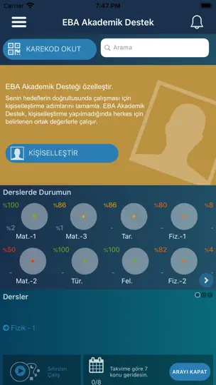 EBA Akademik Destek iPhone Ekran Görüntüsü 2