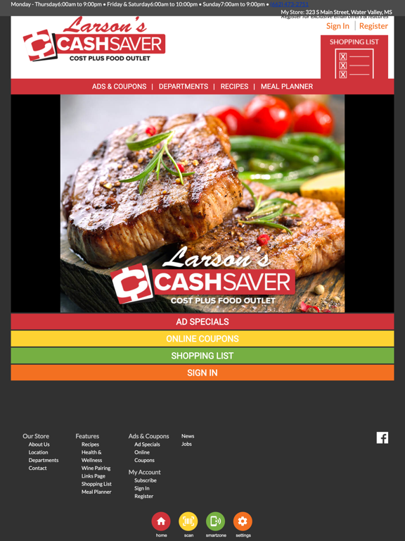 Larson's CashSaver iPad screenshot 1 - Business app