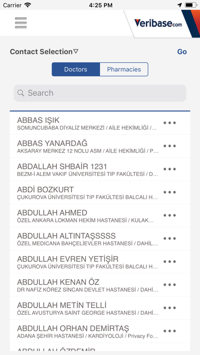 Veribase screenshot