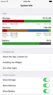 sys info widget iphone screenshot 1