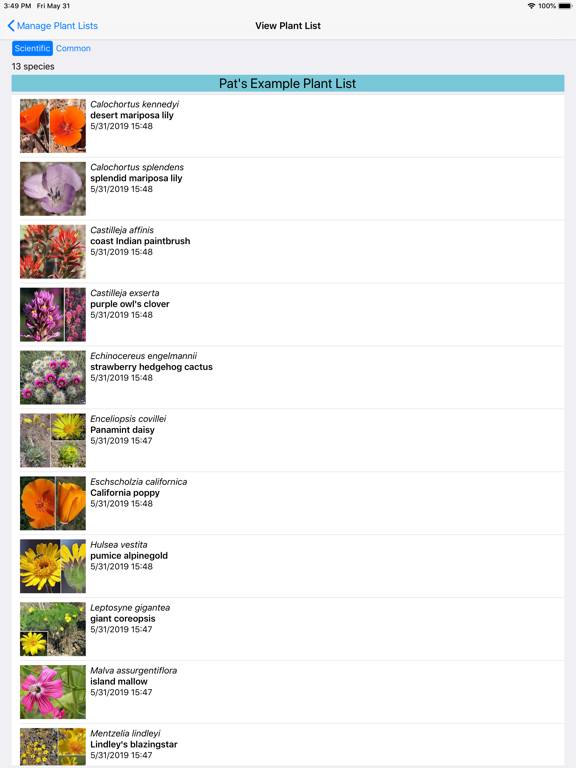 South California Wildflowers iPad screenshot 7 - Education app
