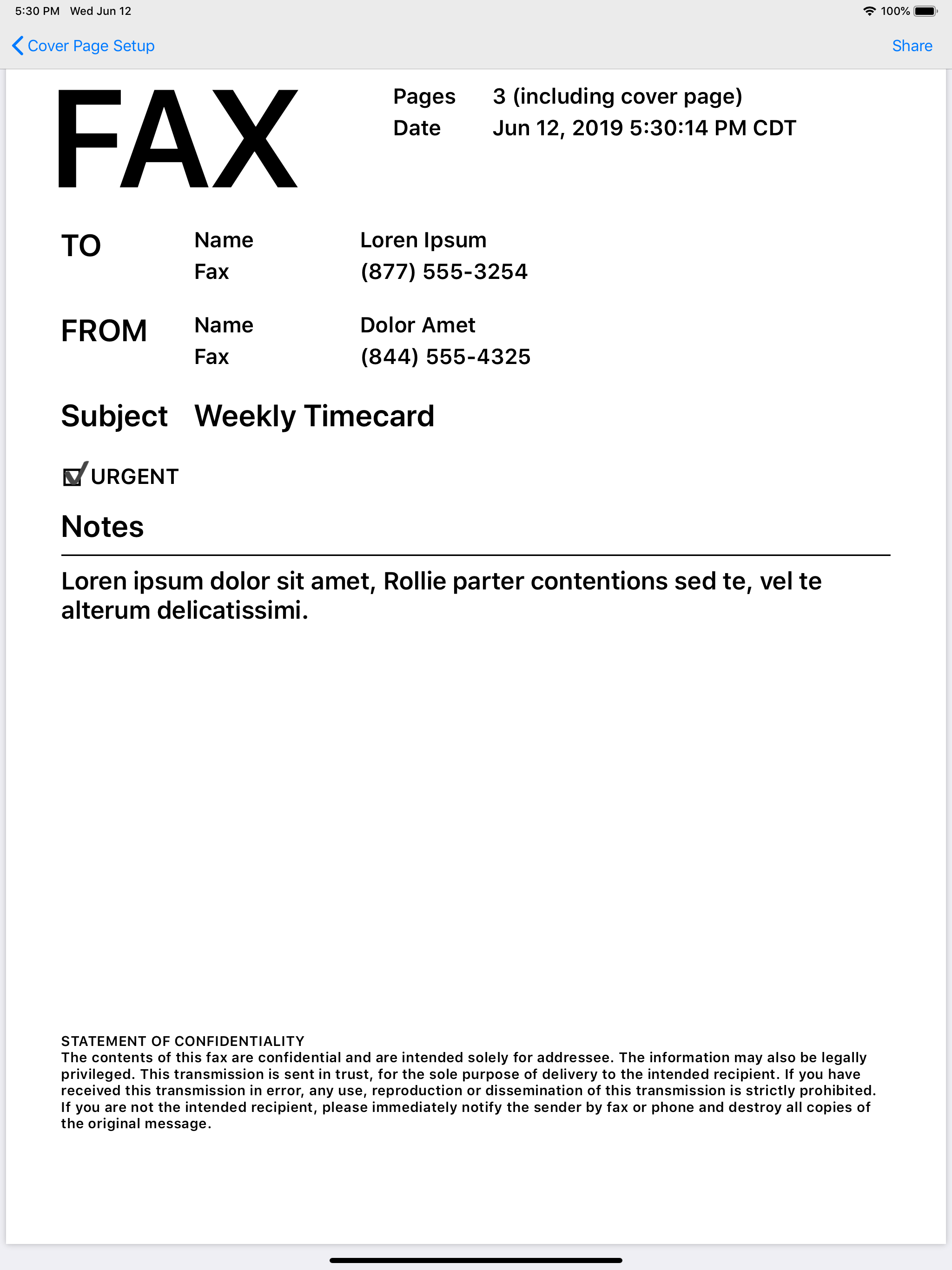FaxCover - Fax Cover Sheet screenshot 9