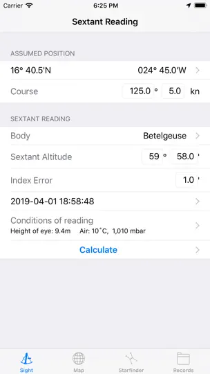 Capture d'écran de Celestial Navigation sur iPhone 1