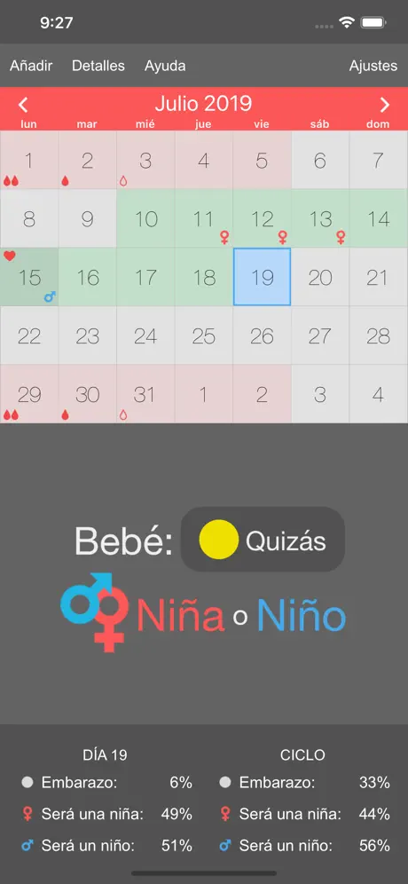 Calculadora de ovulación