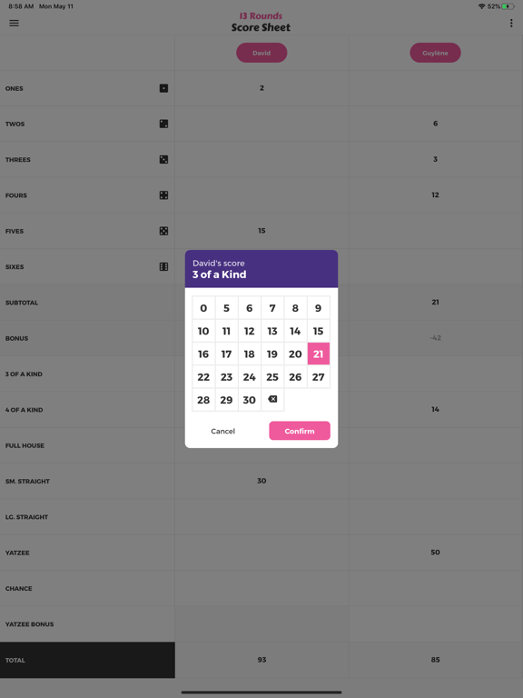 13 Rounds Score Sheet iPad screenshot 2 - Utilities app