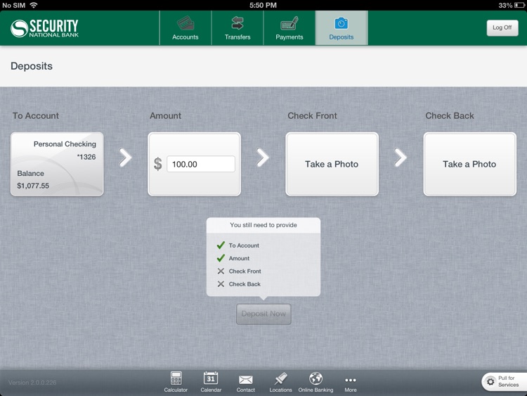 Security Natl Bank for iPad screenshot-3