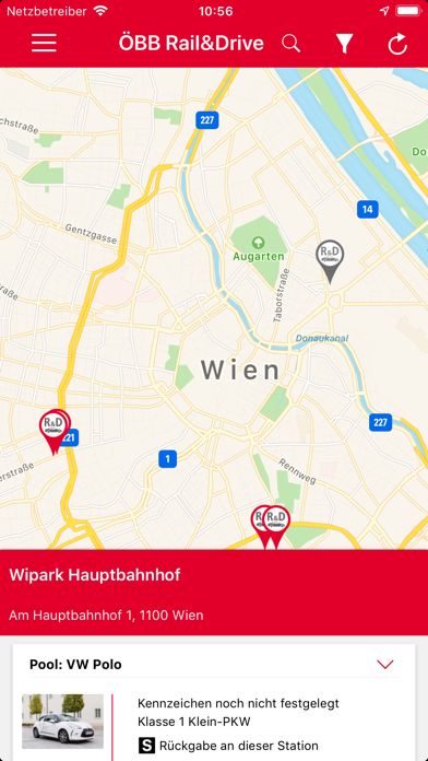 ÖBB Rail&Drive Screenshot