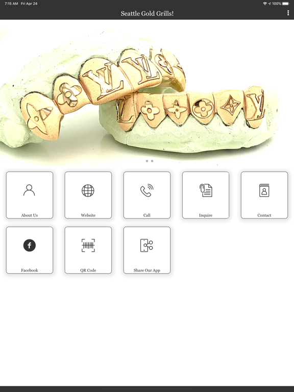 Seattle Gold Grills iPad screenshot 1 - Business app