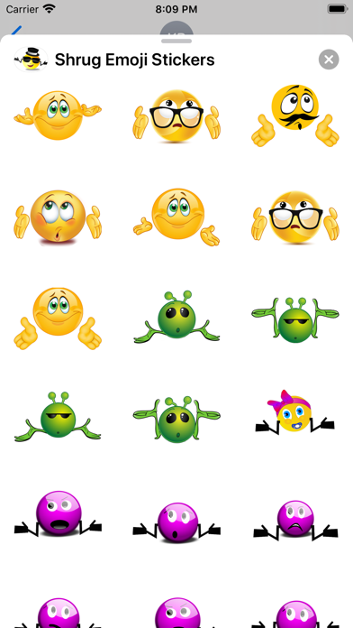 Shrug Emoji Sticker Packのおすすめ画像5
