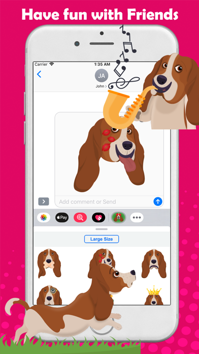 How to cancel & delete BassetMoji - Basset Emojis from iphone & ipad 3
