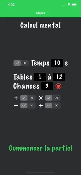 Game screenshot Calculs Mental hack