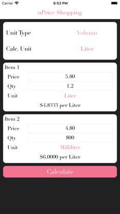 Unit Price Shopping screenshot 1