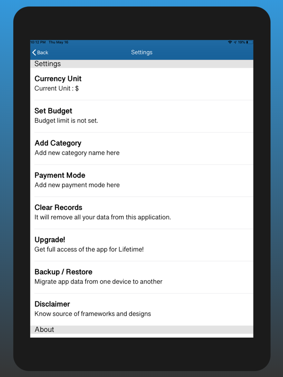 Expense & Income Money Manager iPad screenshot 7 - Finance app