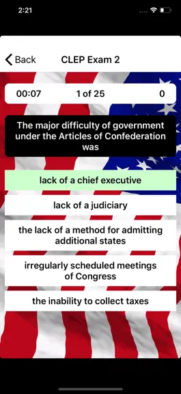 Game screenshot CLEP US History Prep hack