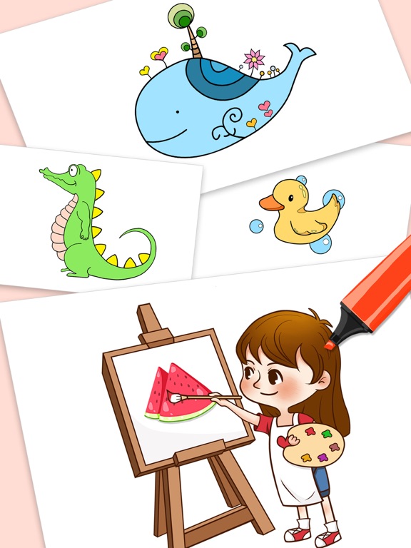 快乐涂色-益智宝宝绘画板游戏