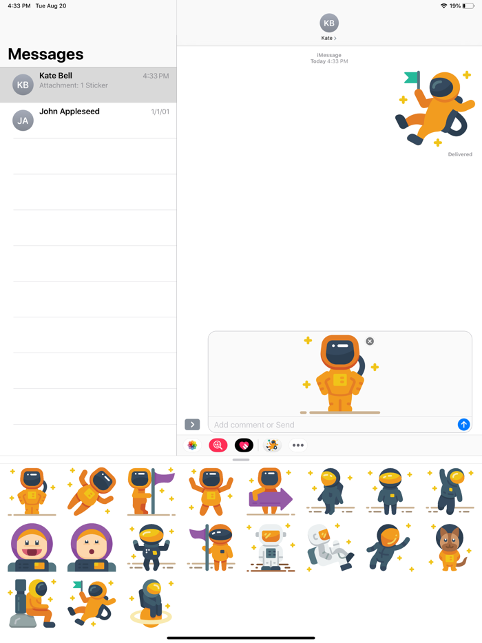 Starman Stickers for iMessage