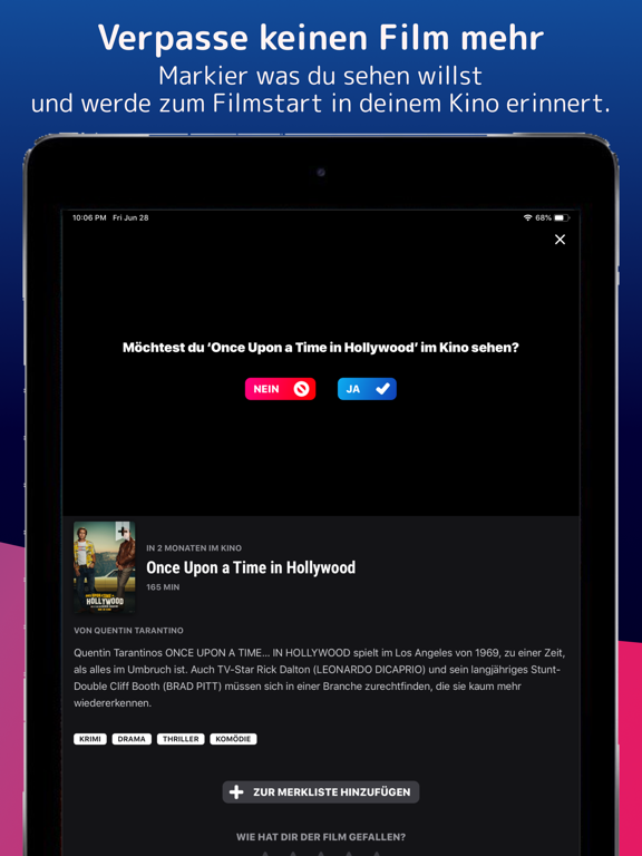 Cinuru - Dein Kino und Du iPad screenshot 4 - Entertainment app