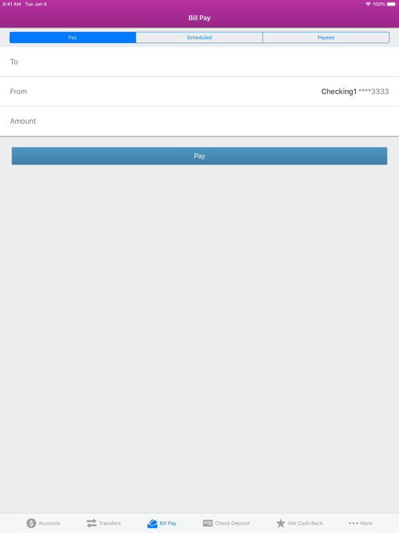 1ST SUMMIT Mobile Banking iPad screenshot 5 - Finance app